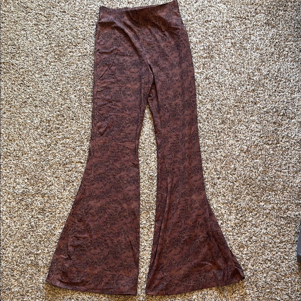 Free People Brown Flared Pants